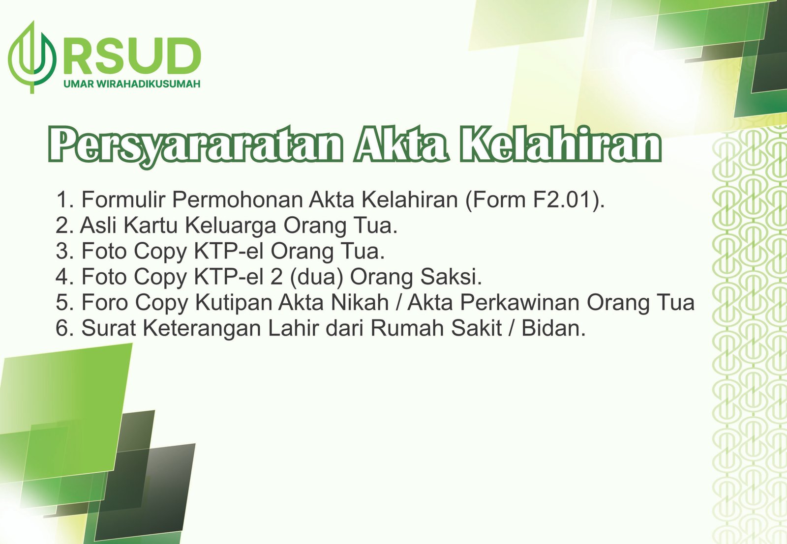 Persyaratan Akta Kelahiran